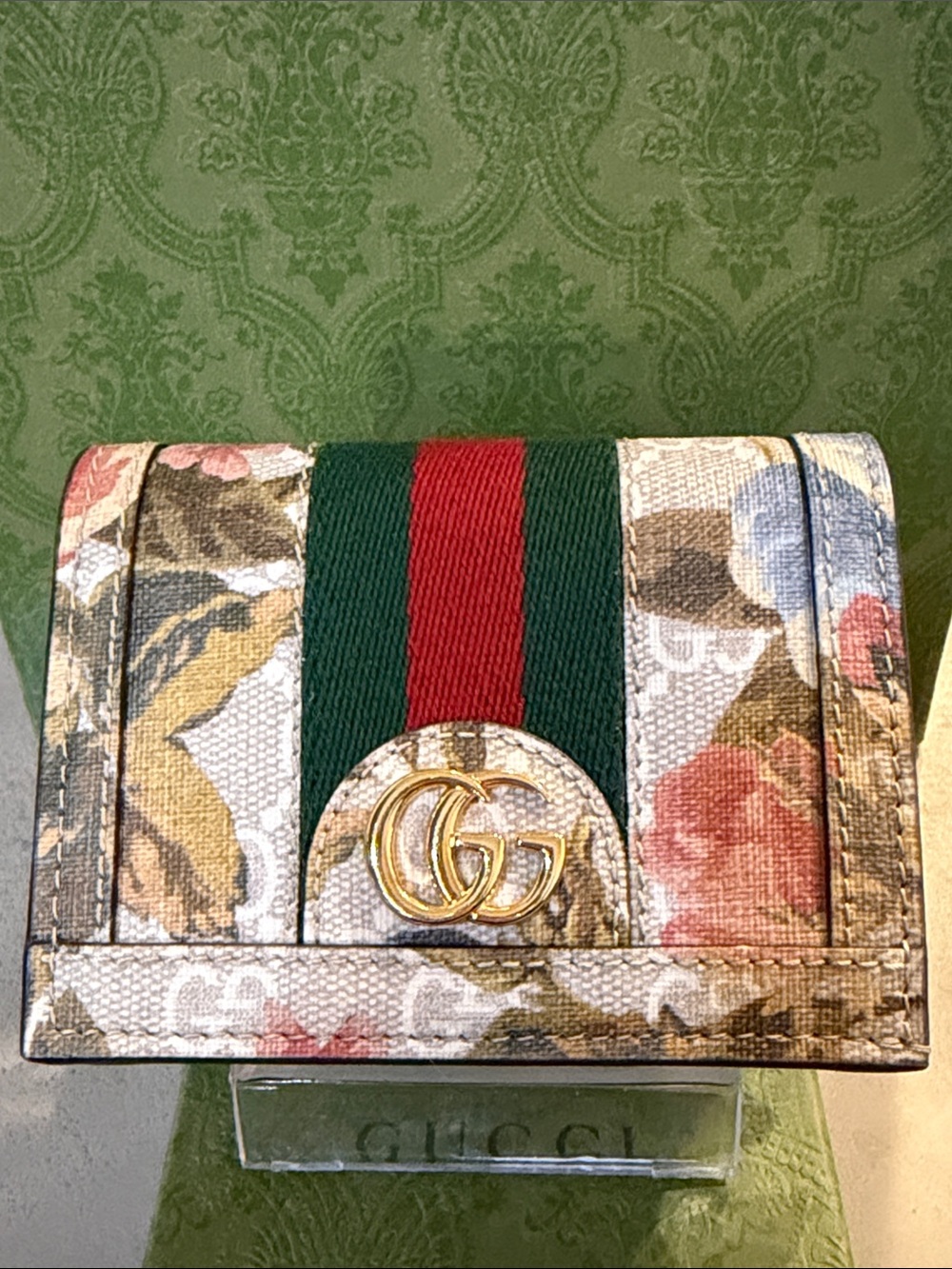 GUCCI | ✨NEW✨ Ophidia GG Flora Card Case Wallet